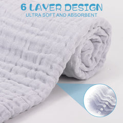 Asung muslin towel showing high absorbency after bath time