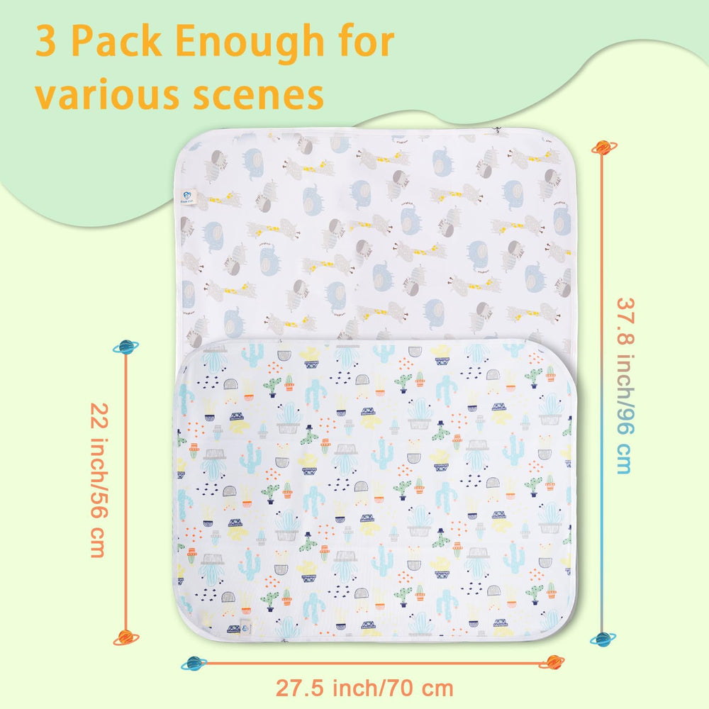 Asung washable waterproof changing pad cover eases cleanup after messes.