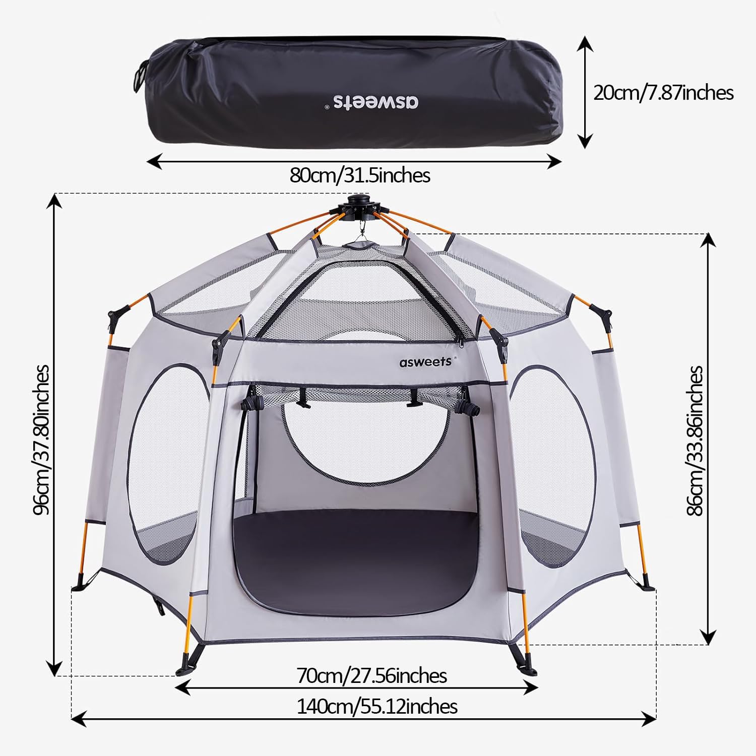 Asweets spacious interior fits multiple children for relaxed play.