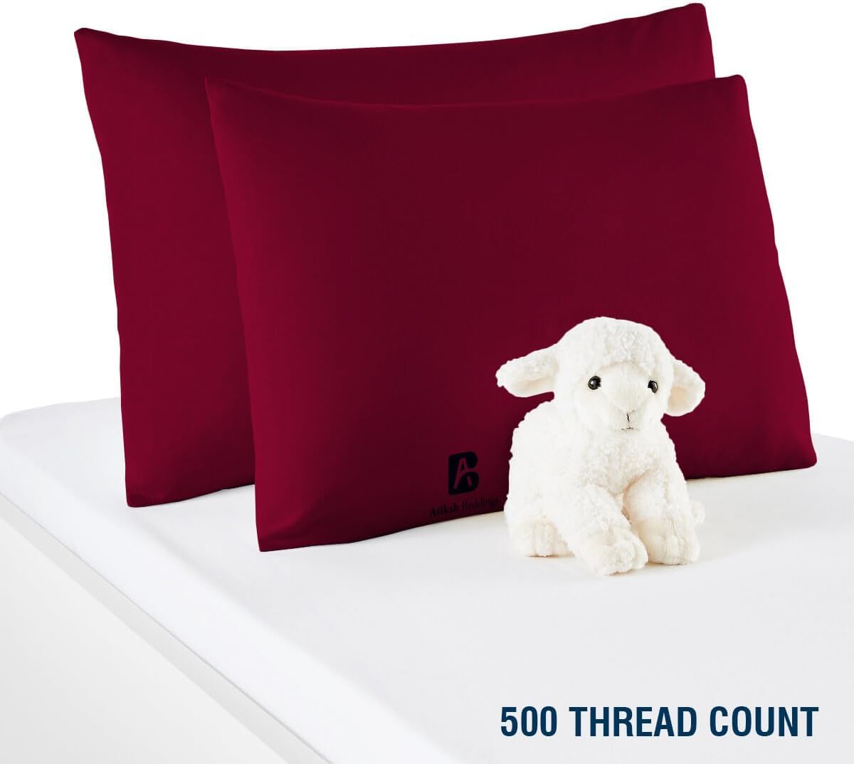 Atiksh Beddings machine-washable pillow covers for easy care.
