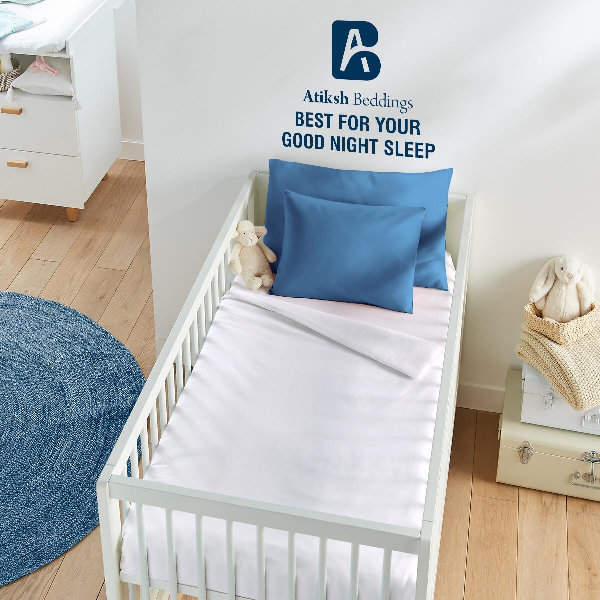 Atiksh Beddings envelope closure detail highlights neat, secure pillow protection.