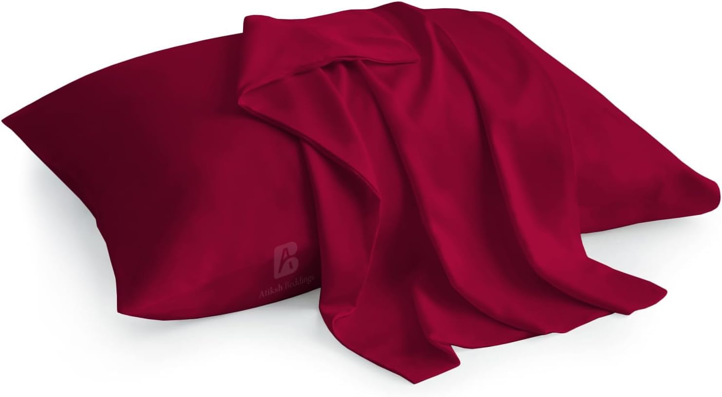 Atiksh Beddings toddler pillow case burgundy, 12x16, ultra-soft and breathable.