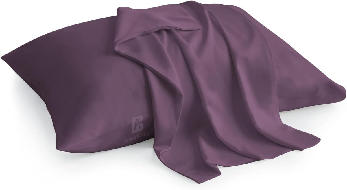 Atiksh Beddings toddler pillow case plum color with soft Egyptian cotton for comfy nights.