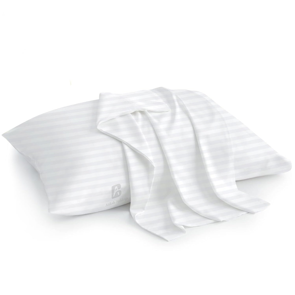 Atiksh Beddings toddler pillowcase 13x18 white striped offers soft, breathable cotton for gentle skin.