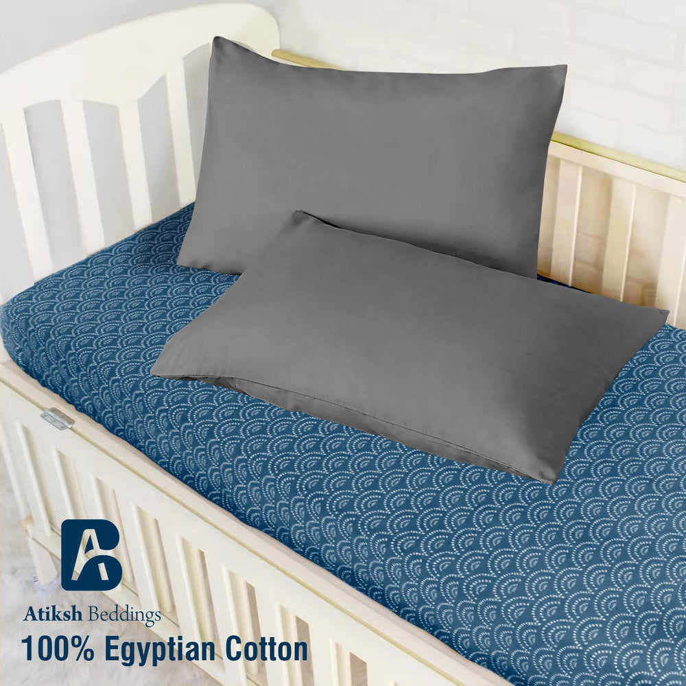 Atiksh Beddings toddler travel pillowcase 16x22, breathable cotton for comfy nights.