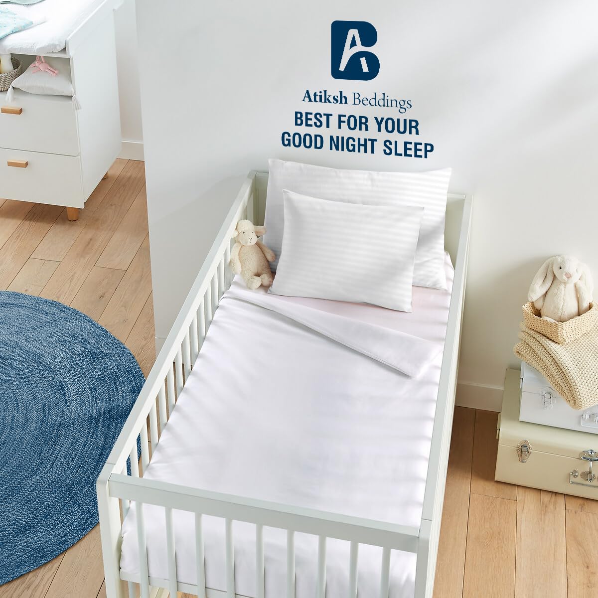 Atiksh Beddings zipper closure detail keeps travel pillow securely in place.