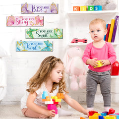 Atiloy butterfly wall art for girls' room promotes a cheerful, motivating atmosphere.