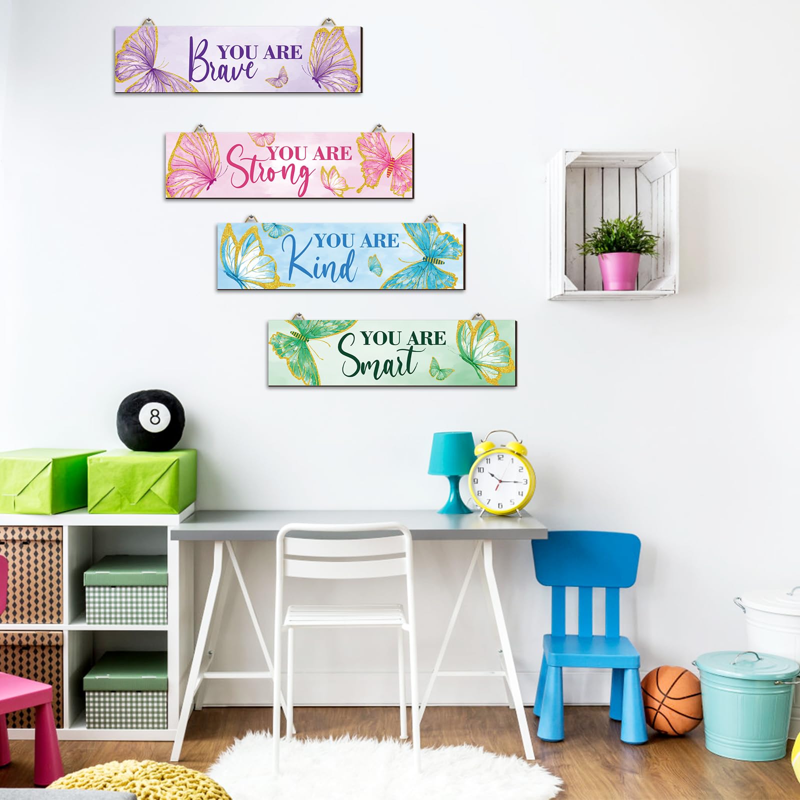 Atiloy easy-to-assemble butterfly wall sign simplifies decor setup.