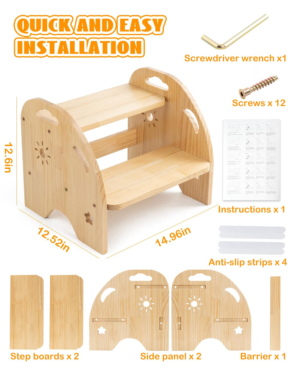 AtMini stool suitable for kitchen and bathroom use on diverse floors