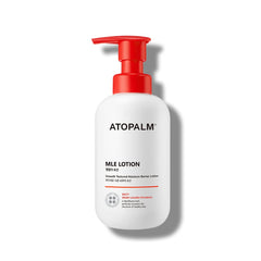 ATOPALM MLE Lotion bottle shown for easy application and long-lasting hydration.