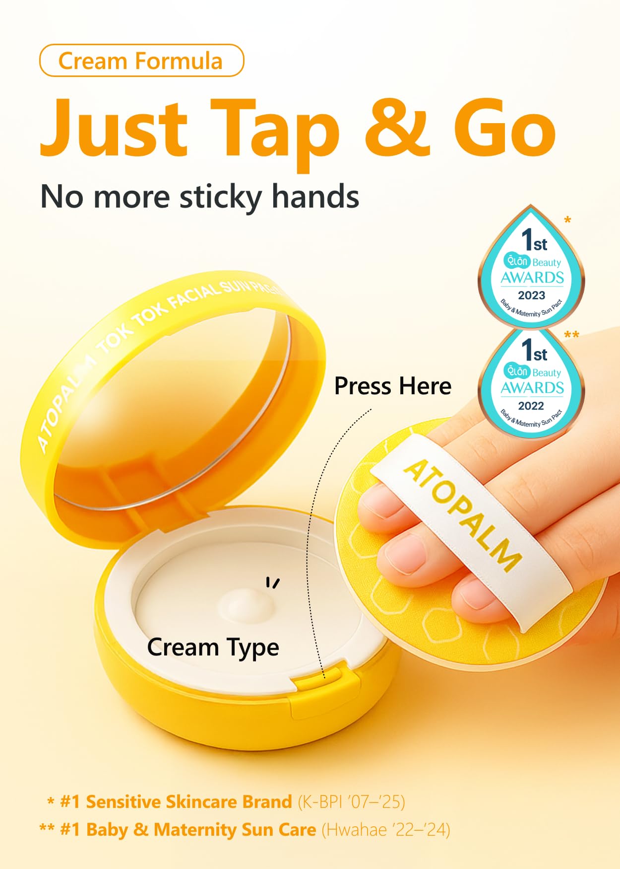 Tok Tok Sun Pact SPF43 packaging for portable sun care