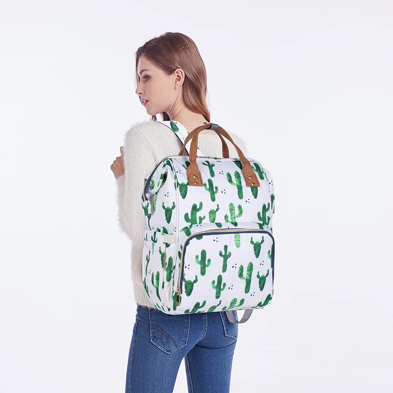Atsabdas cactus print diaper bag travel-friendly design for on-the-go families.