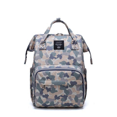 Atsabdas camo diaper bag backpack with stroller straps keeps essentials within easy reach.