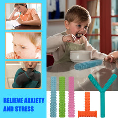 Atsky sensory bricks textures close-up for soothing chew