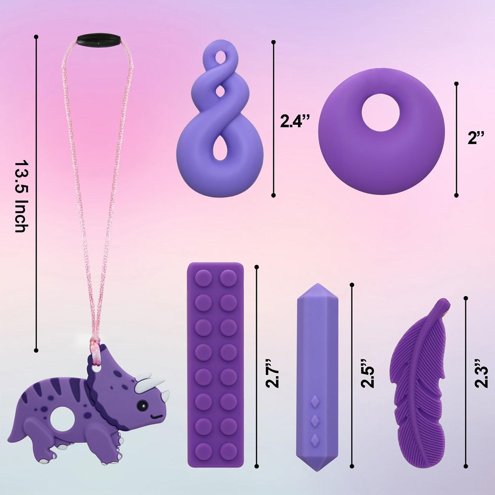 Atsky sensory chew toy aids self-regulation during activities.