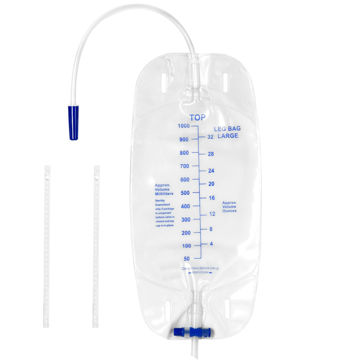 Atsuhut 5-pack urinary drainage bags, 1000ml capacity, ideal for home care.