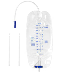 Atsuhut 5-pack urinary drainage bags, 1000ml capacity, ideal for home care.