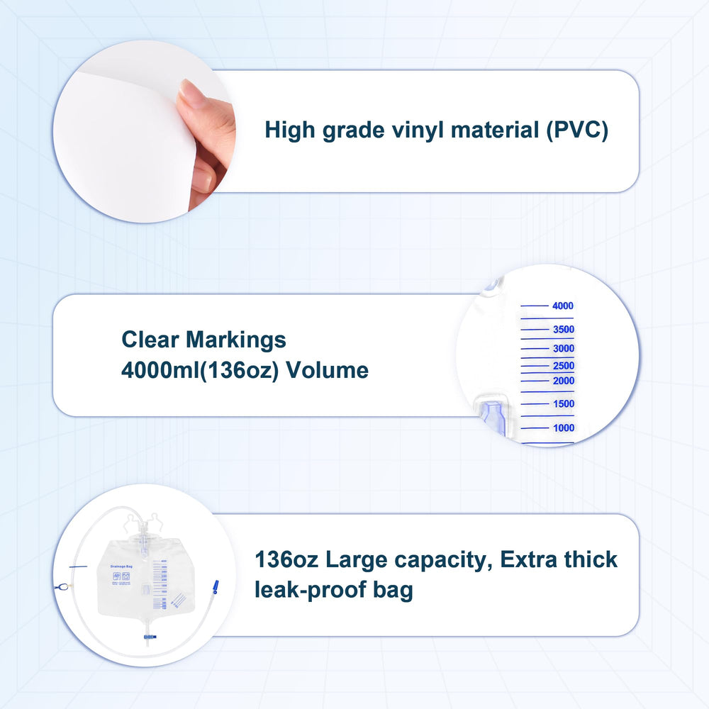 Atsuhut catheter bag with graduations and secure joints for hygienic use.