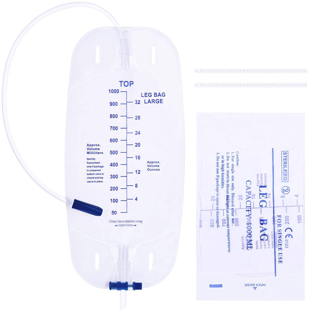 Atsuhut urinary bag 1000ml for leg use, compact and reliable.