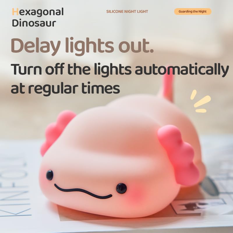 ATSUI Axolotl night light with 3 brightness levels for preferences.