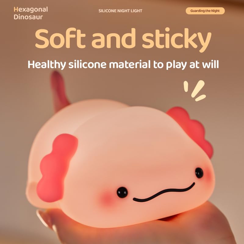 ATSUI Axolotl night light for diaper-change setup boosts visibility.