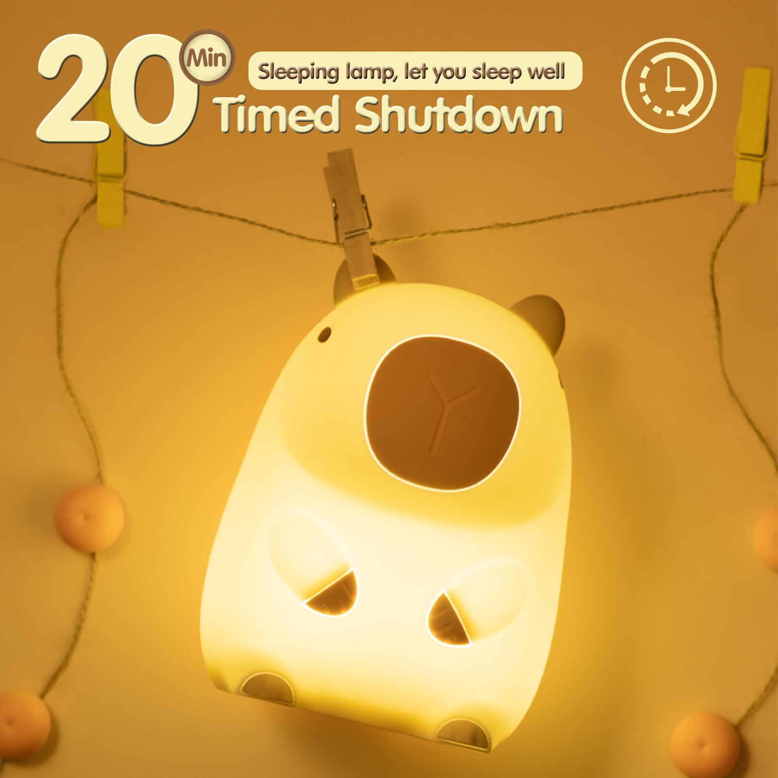 ATSUI capybara night light ideal for breastfeeding and late-night care
