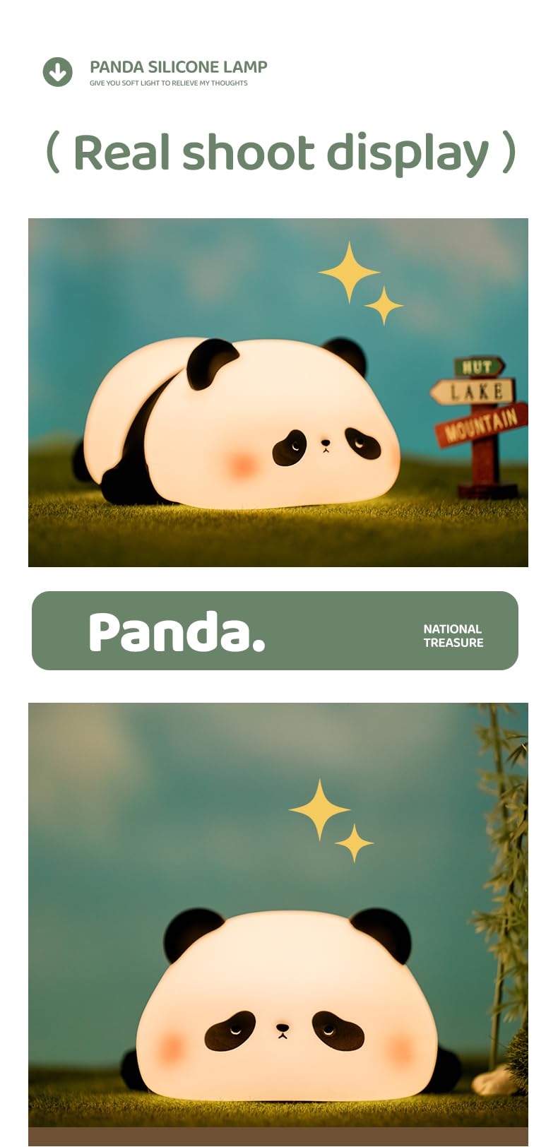 ATSUI Panda Night Light makes a cute, practical gift for kids and families.