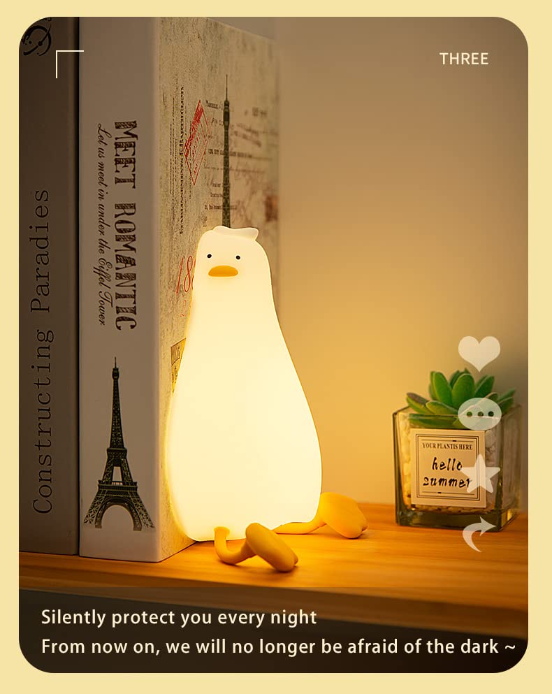 ATSUI Duck Night Light portable design with built-in 1200mAh battery