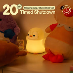 High brightness setting on ATSUI Happy Penguin Night Light for diaper changes.