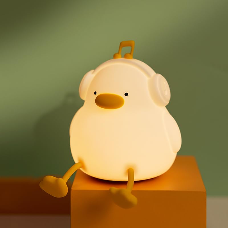 ATSUI squishy duck night light for kids with gentle, soothing glow.