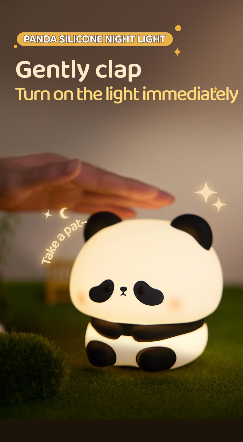 ATSUI panda night light creates a cozy toddler room ambiance for bedtime rituals.