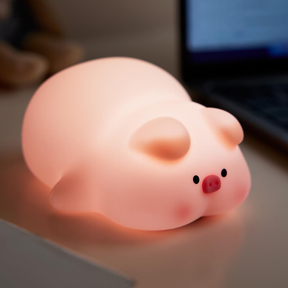 ATSUI Pig Night Light top surface with touch control for bedtime use.