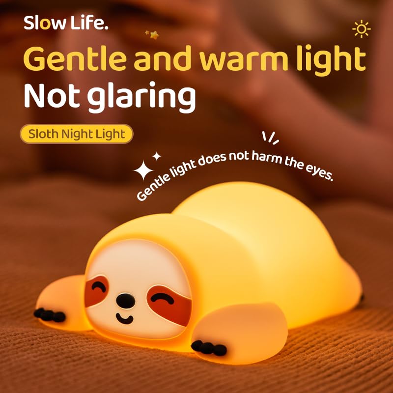 ATSUI Sloth Night Light in a nursery enhancing cozy room decor