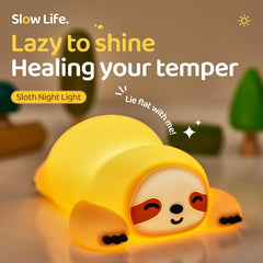 ATSUI Sloth Night Light close-up of squishy silicone texture for safe contact