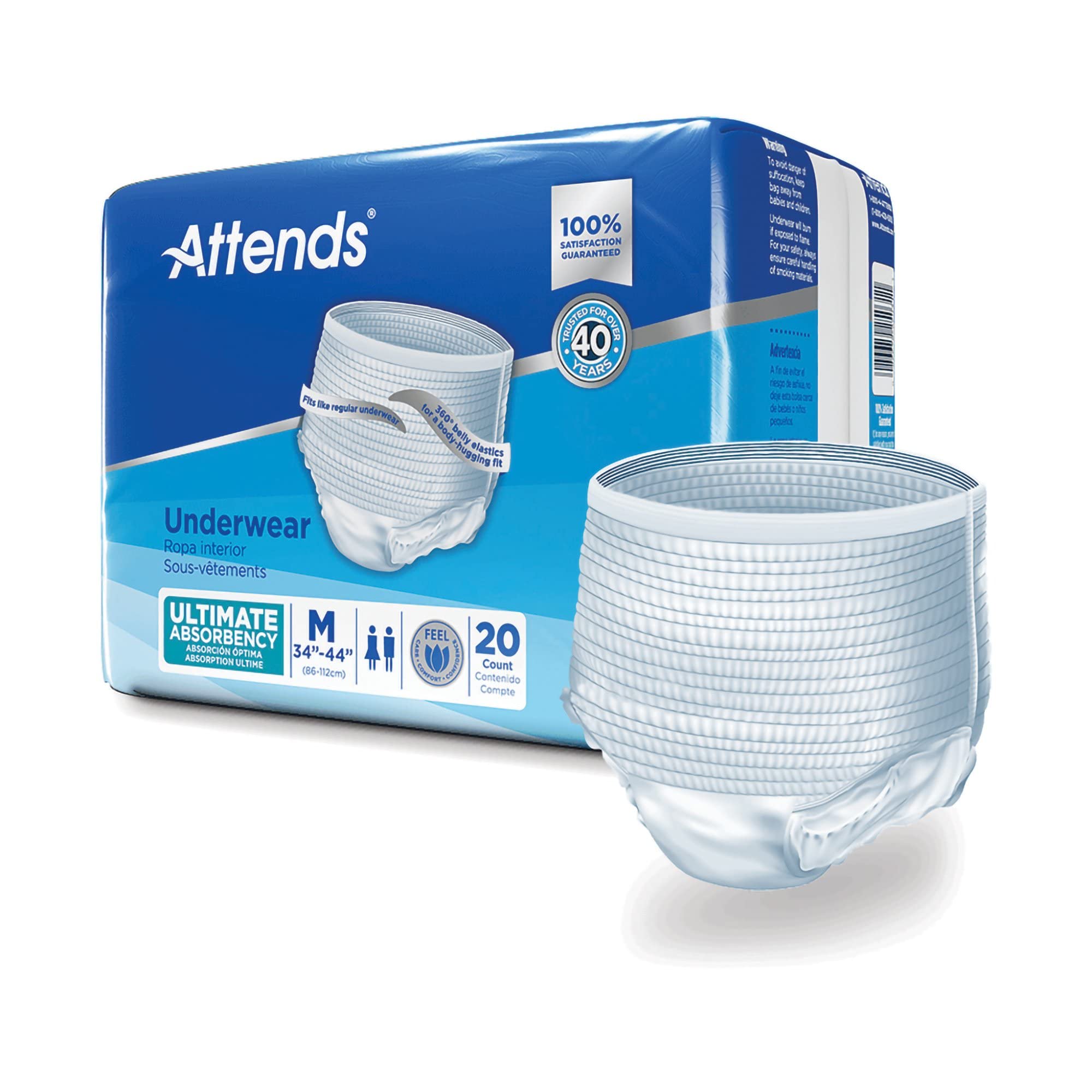 Attends MCK22023101 single-use-underwear image illustrates one-time wear convenience.