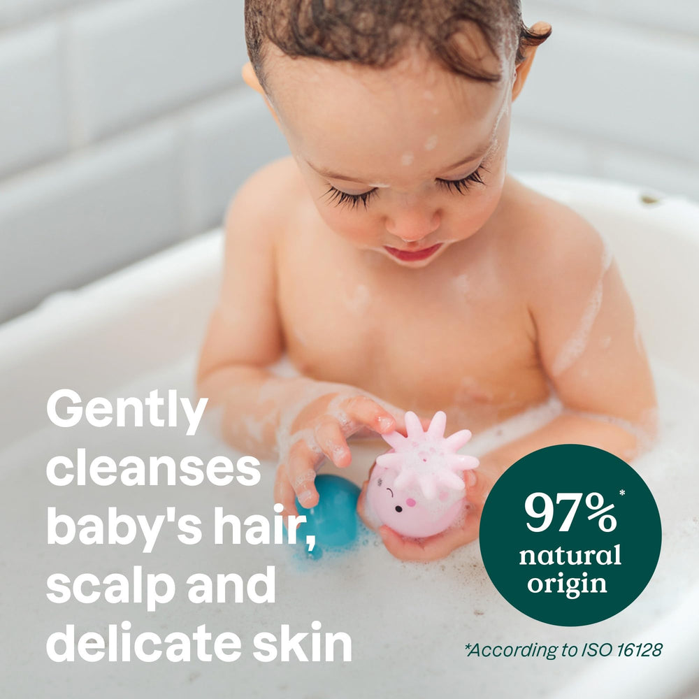 ATTITUDE baby blueberry leaf extract label, natural soothing ingredient for delicate skin.