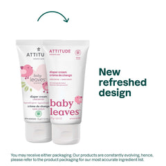 ATTITUDE Baby Diaper Cream ingredients panel, clean natural-origin formula