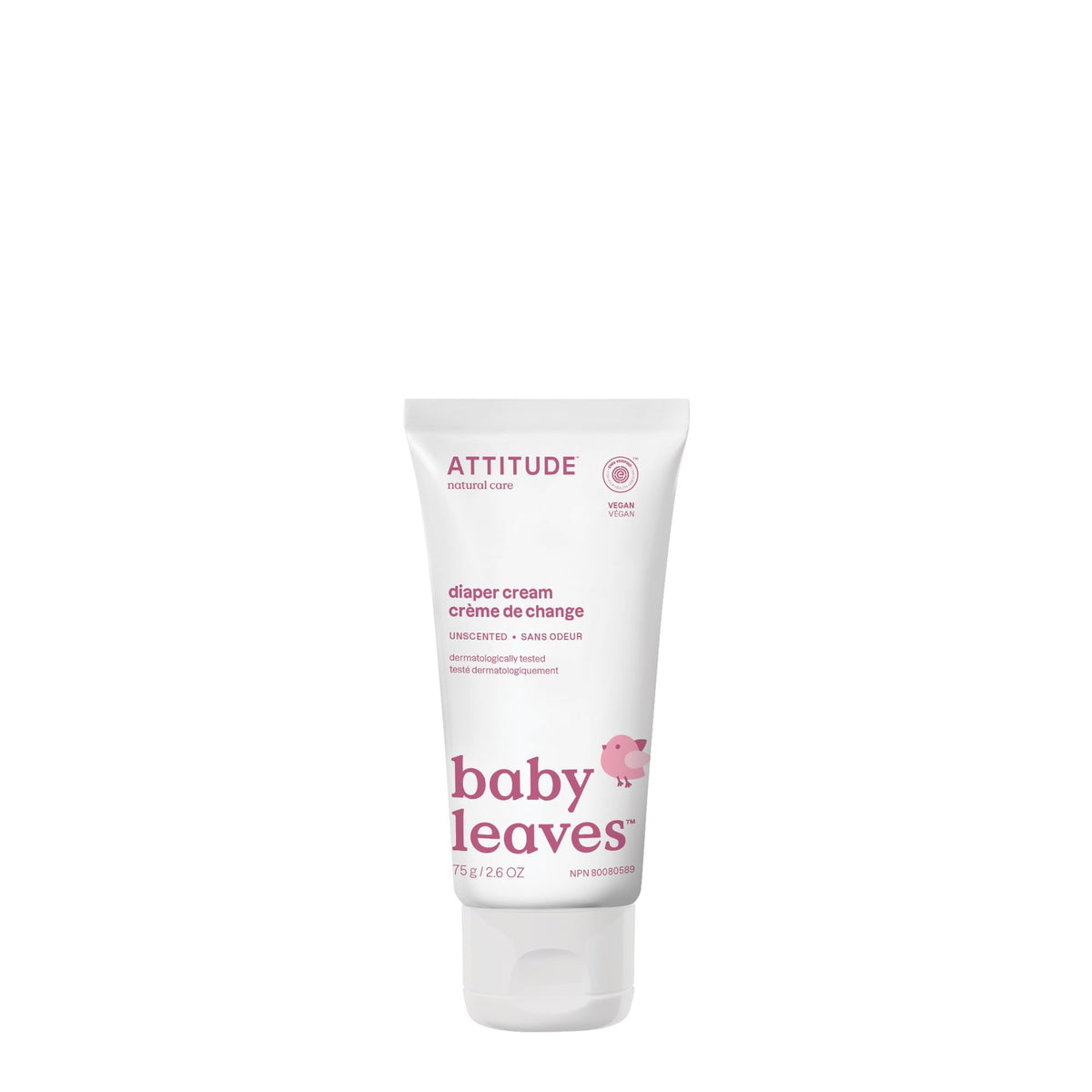 ATTITUDE Baby Diaper Cream tube front, soothing for sensitive baby skin