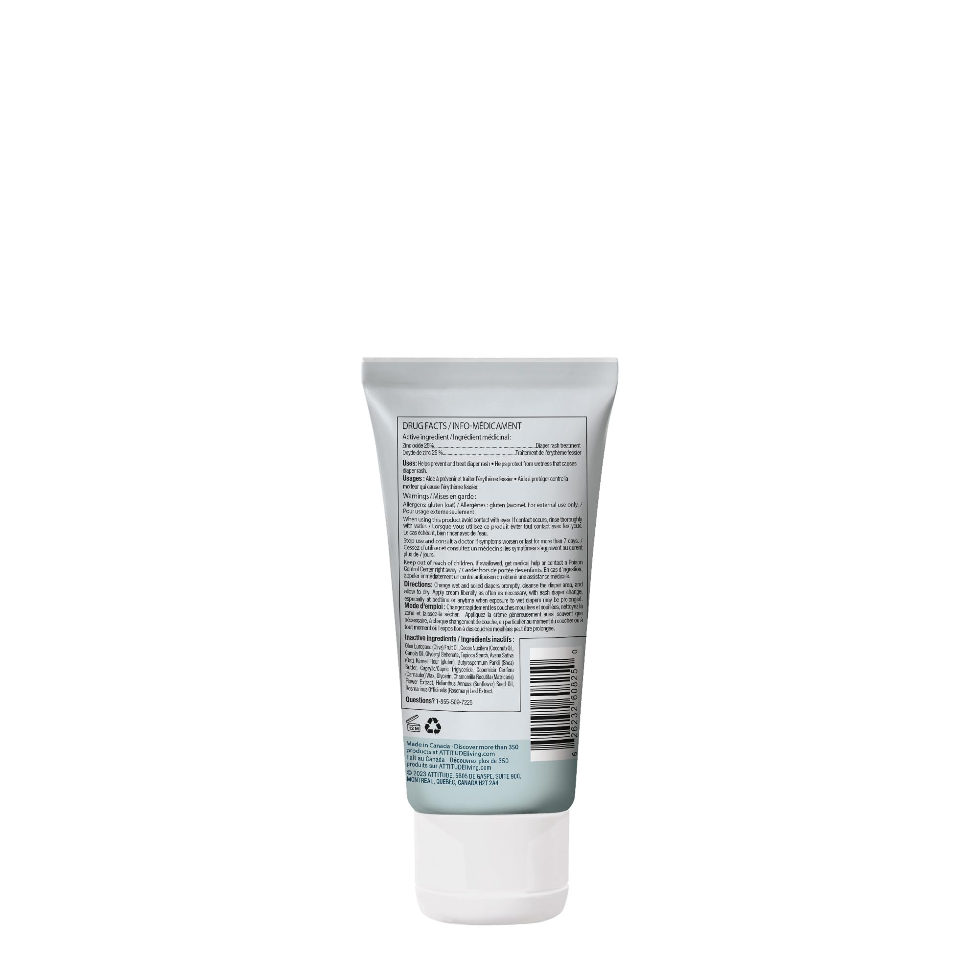 ATTITUDE two point six oz bottle ideal for daily diaper care on the go