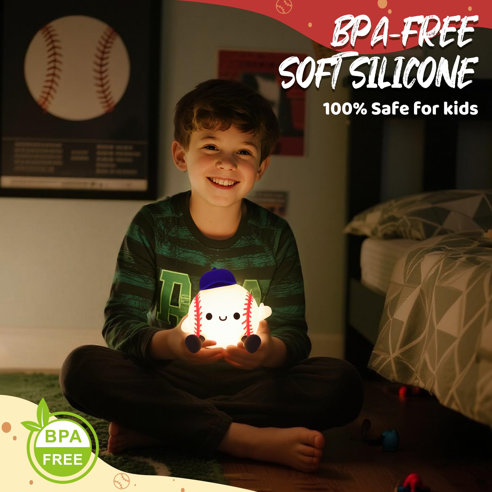 Attivolife portable bedside light ideal for nighttime feeding or travel.