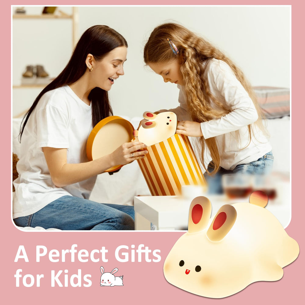 Attivolife bunny bedside lamp pairs with nursery decor.