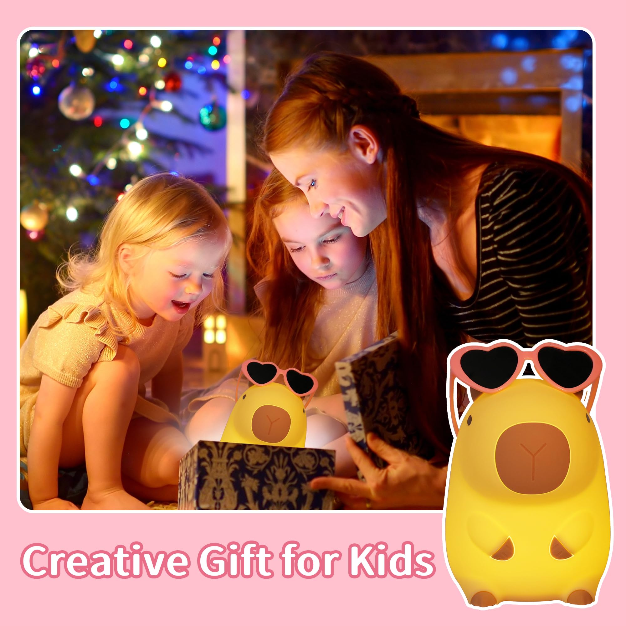 Attivolife Capybara lamp with auto-off timer for safe night use