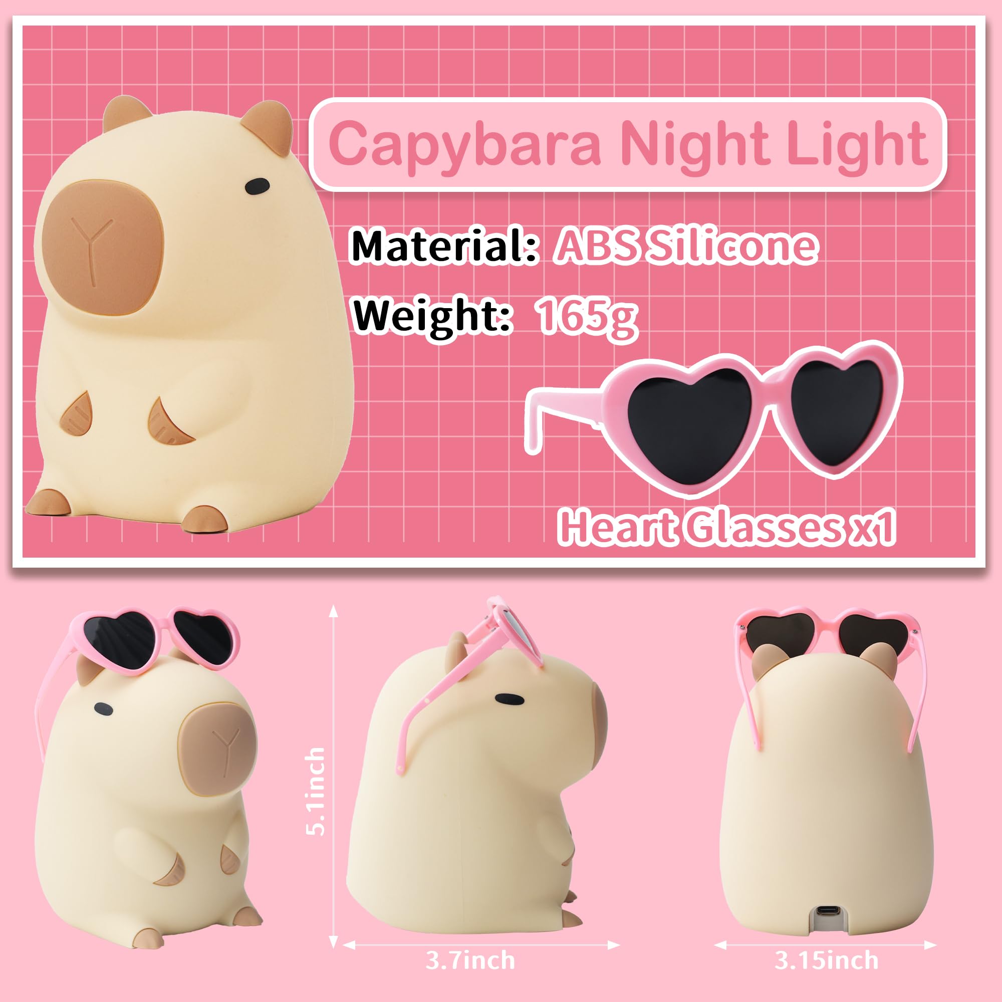 Capybara night light as stylish bedroom decor by Attivolife