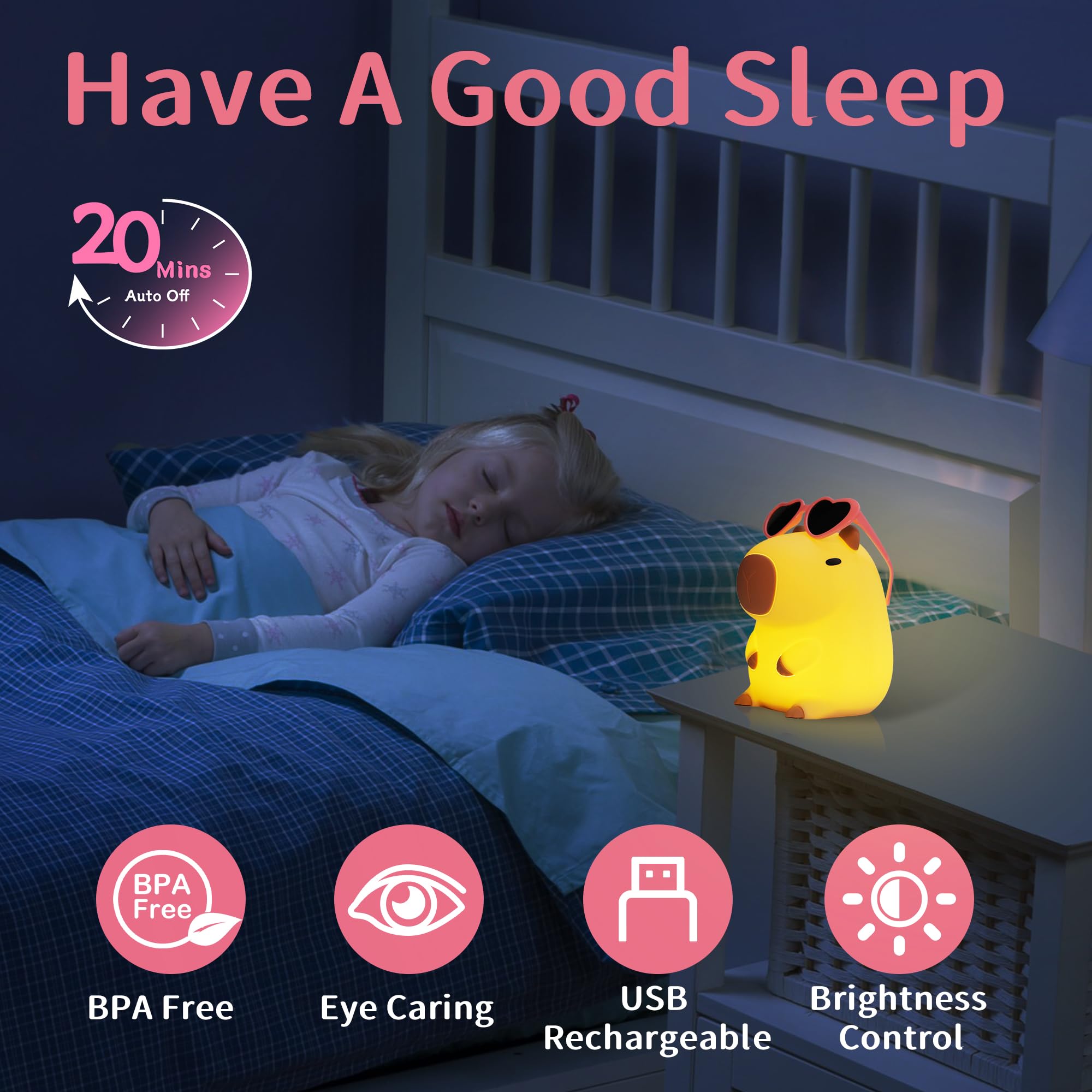 Portable Attivolife Capybara night light suitable for travel