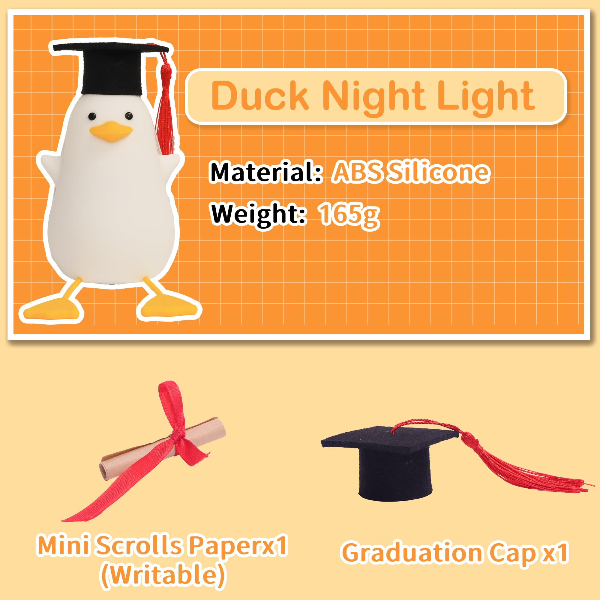 Attivolife rechargeable duck night light is portable for travel