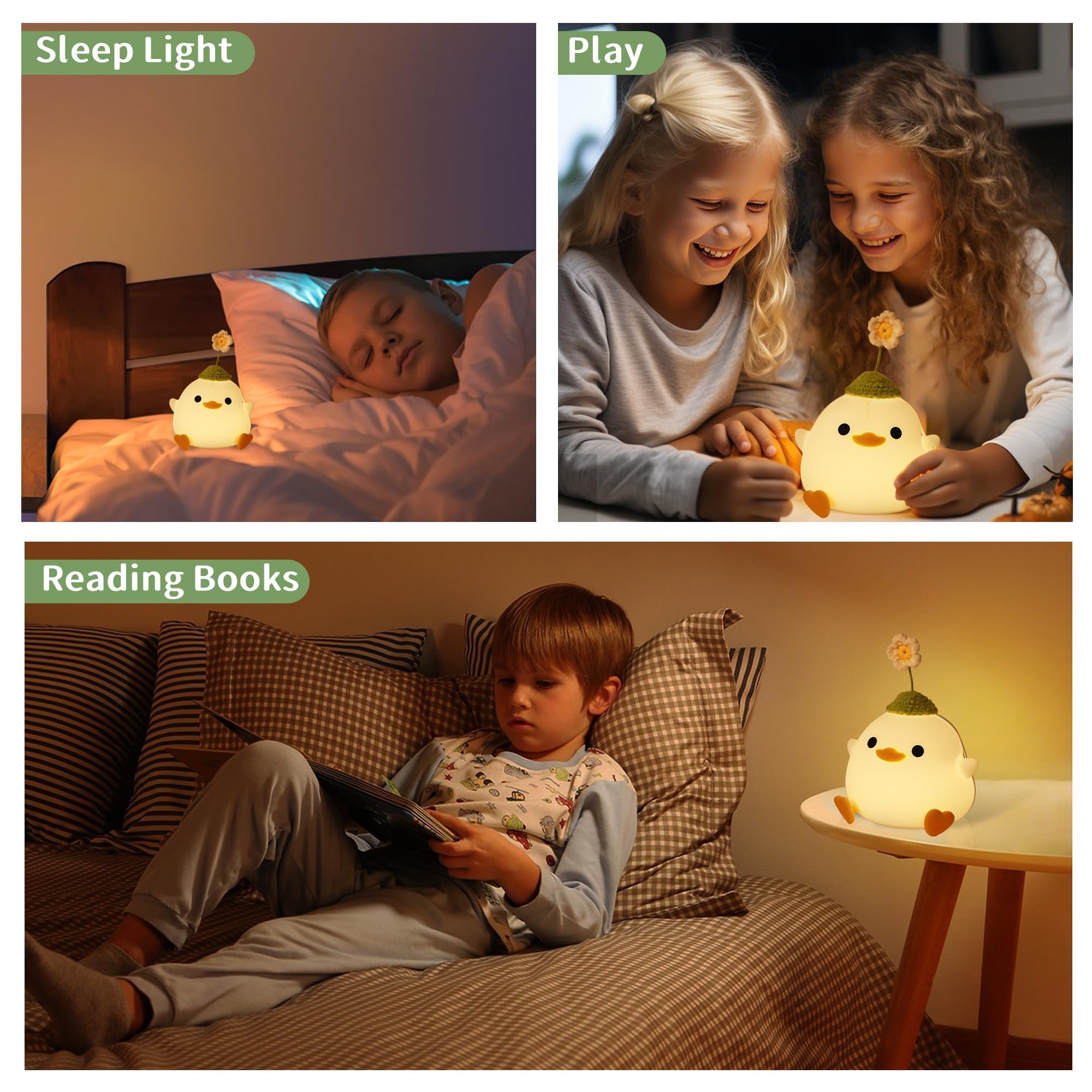 Attivolife duck night light touch control for brightness levels