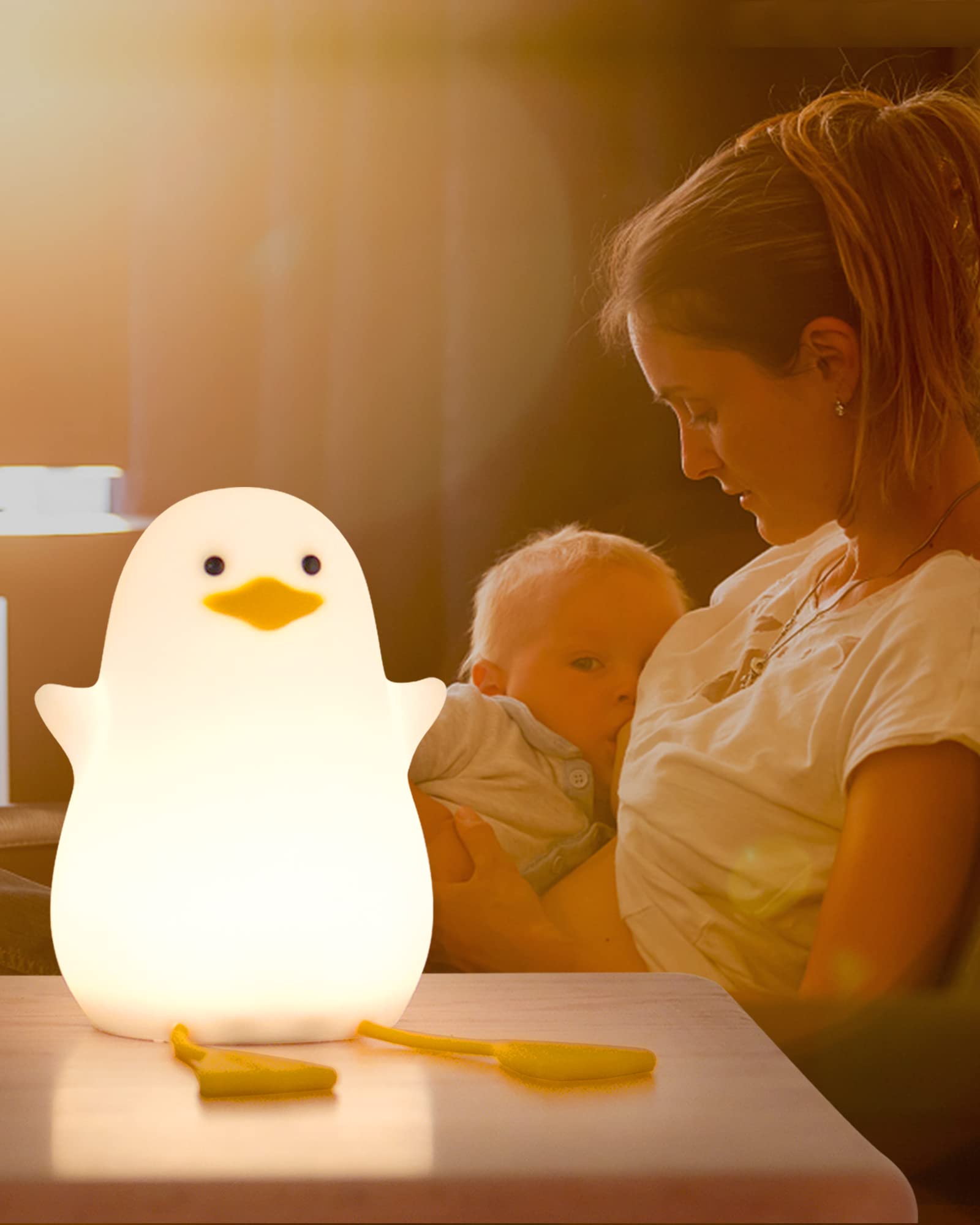 Attivolife duck night light USB rechargeable for cordless use