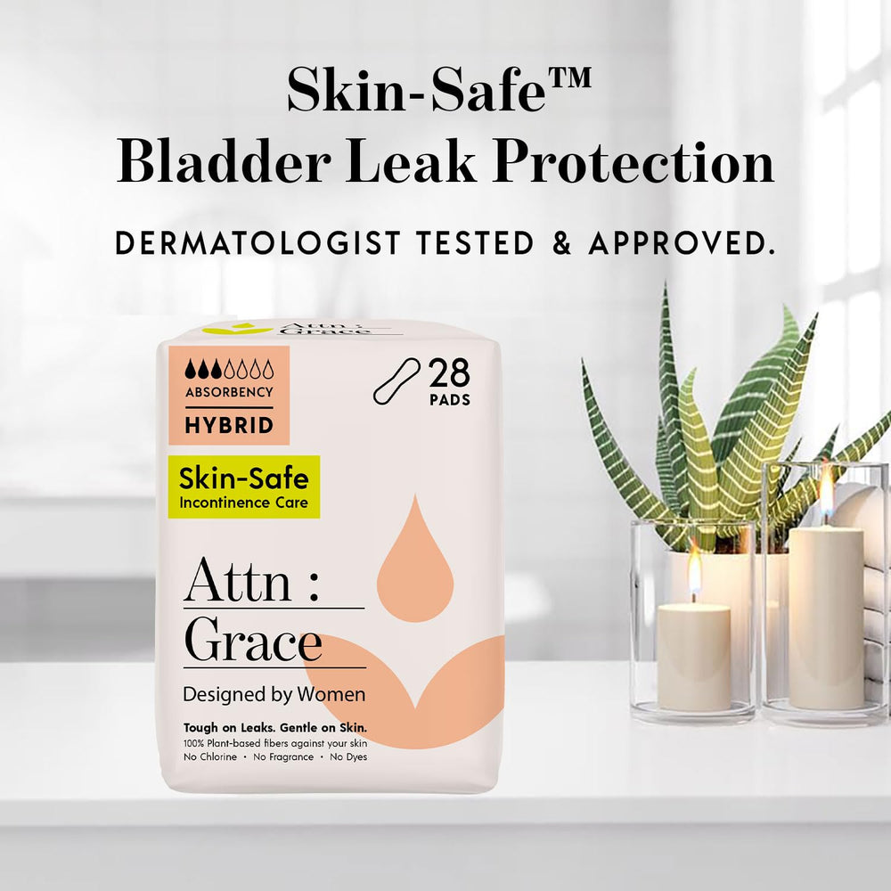 ATTN Grace Hybrid Pad absorption core prevents light leaks discreetly.