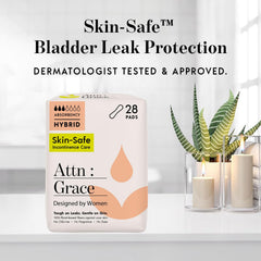 ATTN Grace Hybrid Pad absorption core prevents light leaks discreetly.
