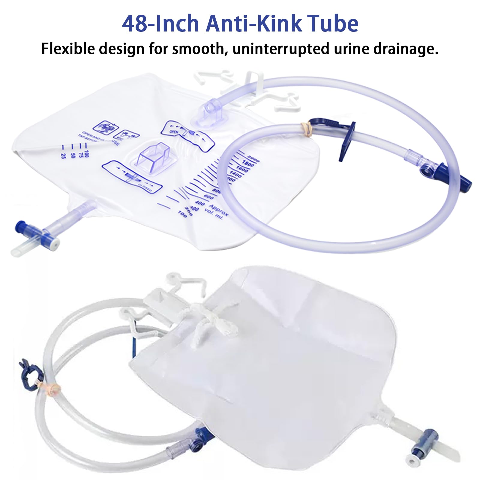 Atwlux 48-inch drainage tube image shows flexible, kink-resistant flow for smooth drainage